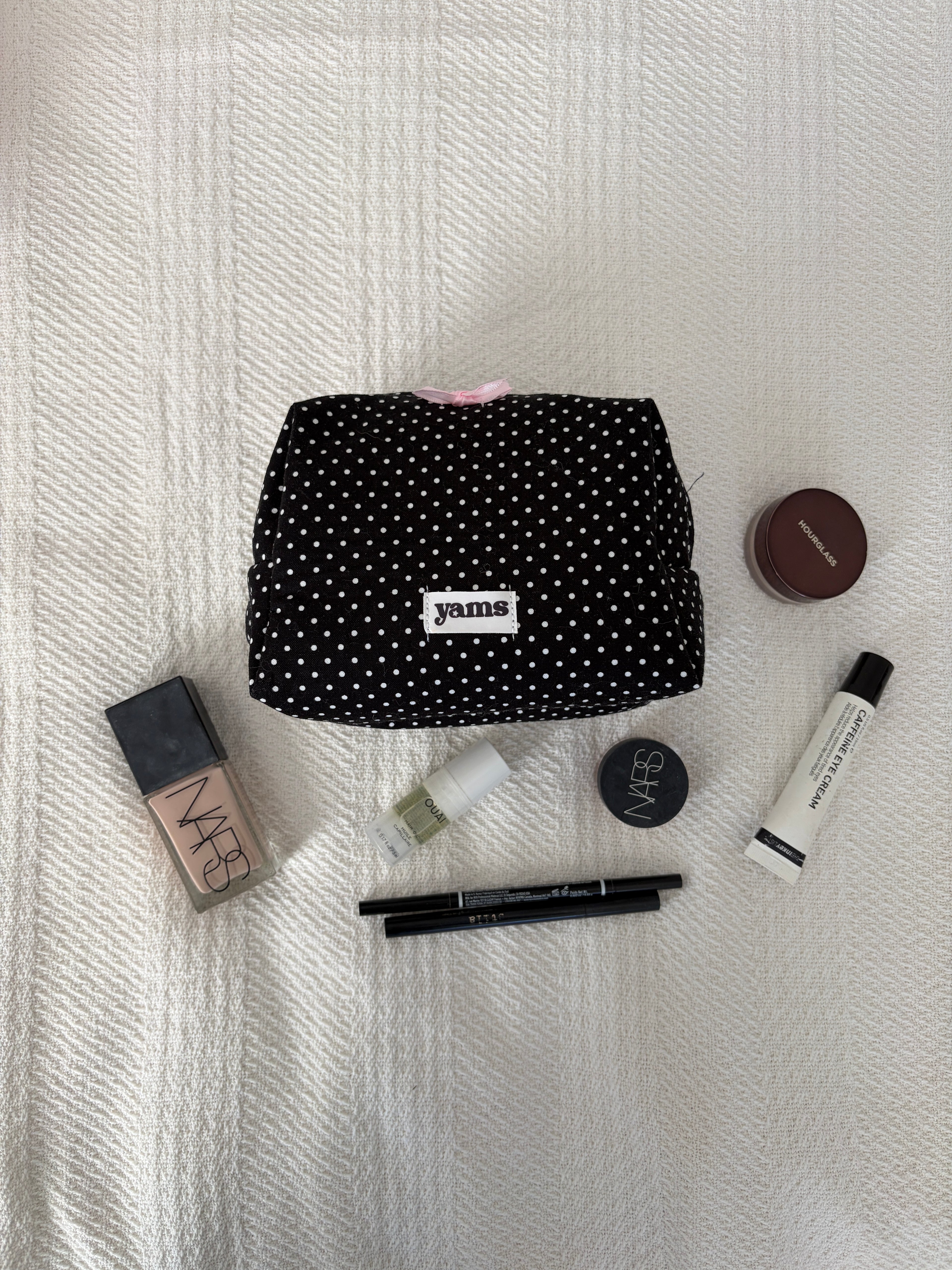Black Polka Dot Beauty Bag