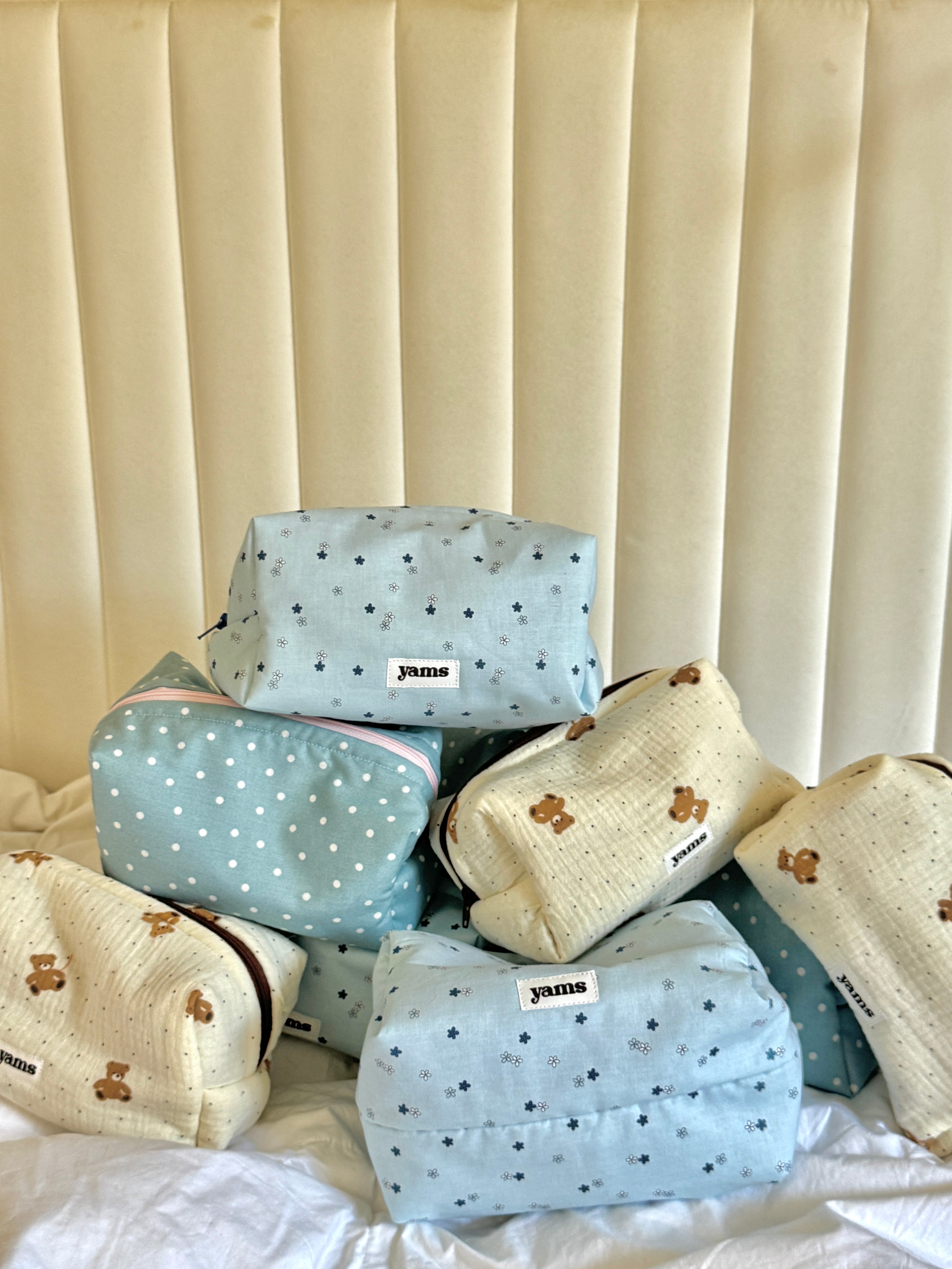 Honey Teddy Makeup Bag