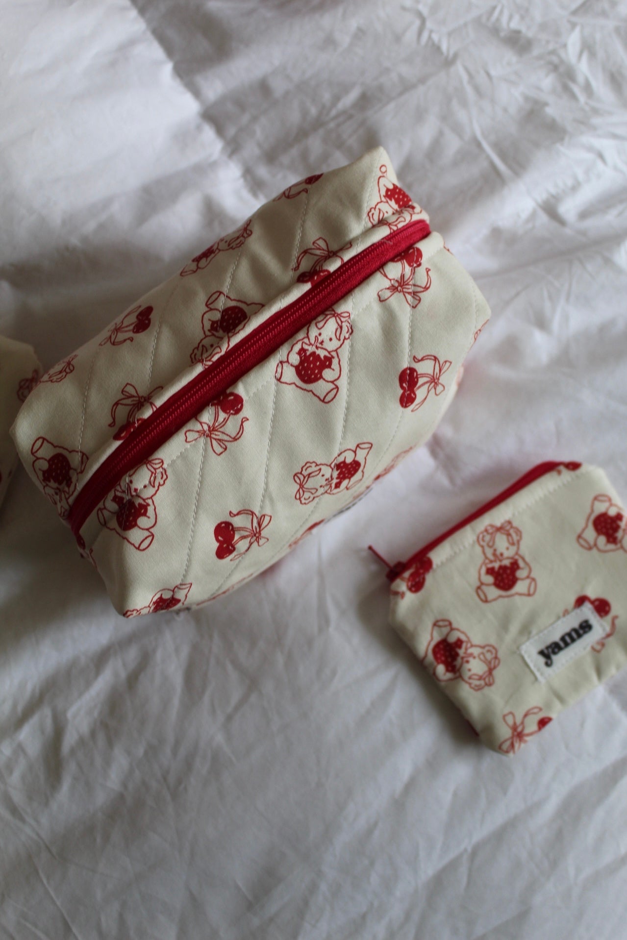 Cherry Bear Makeup Bag