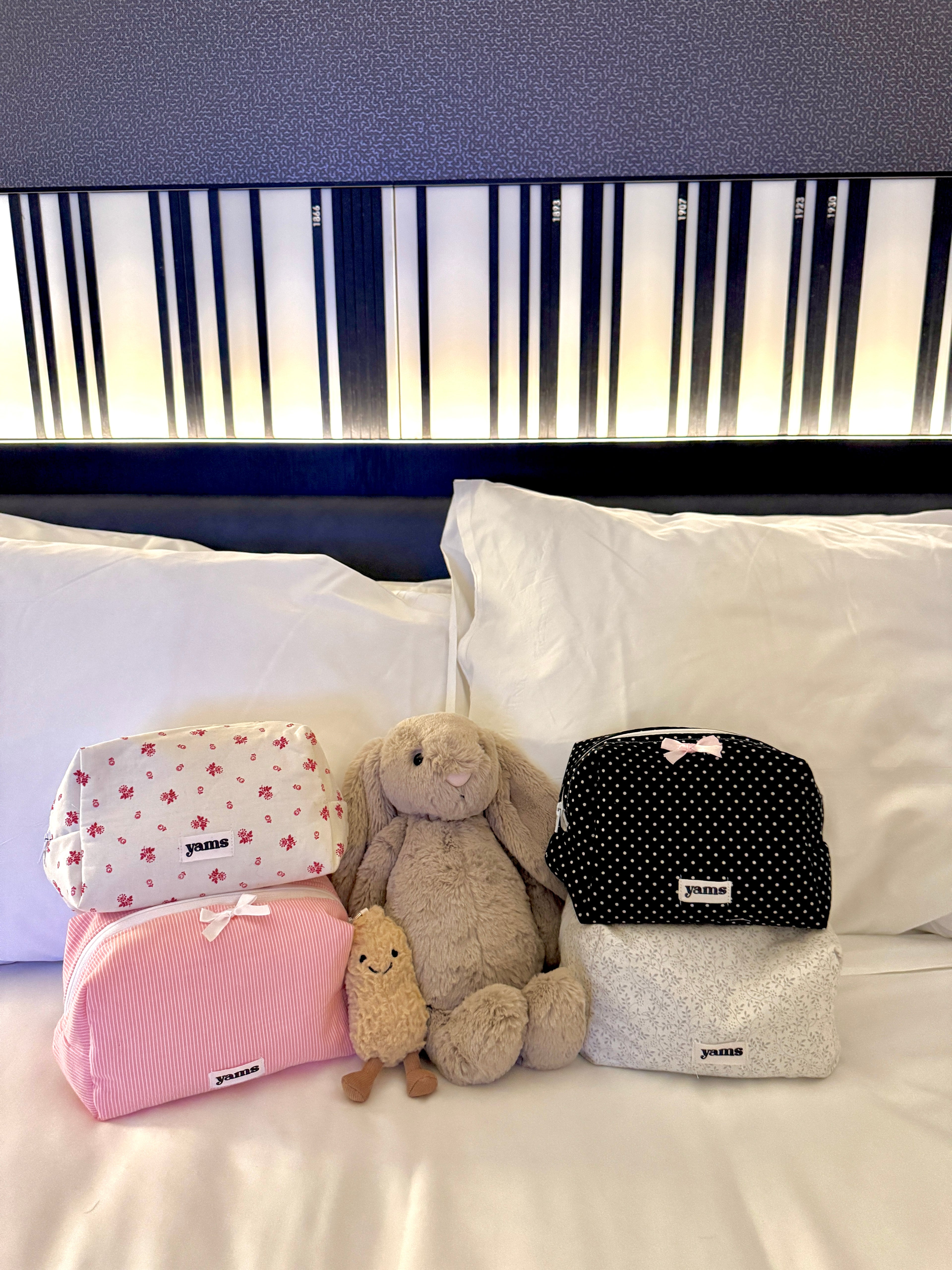 Pink Stripes Beauty Bag