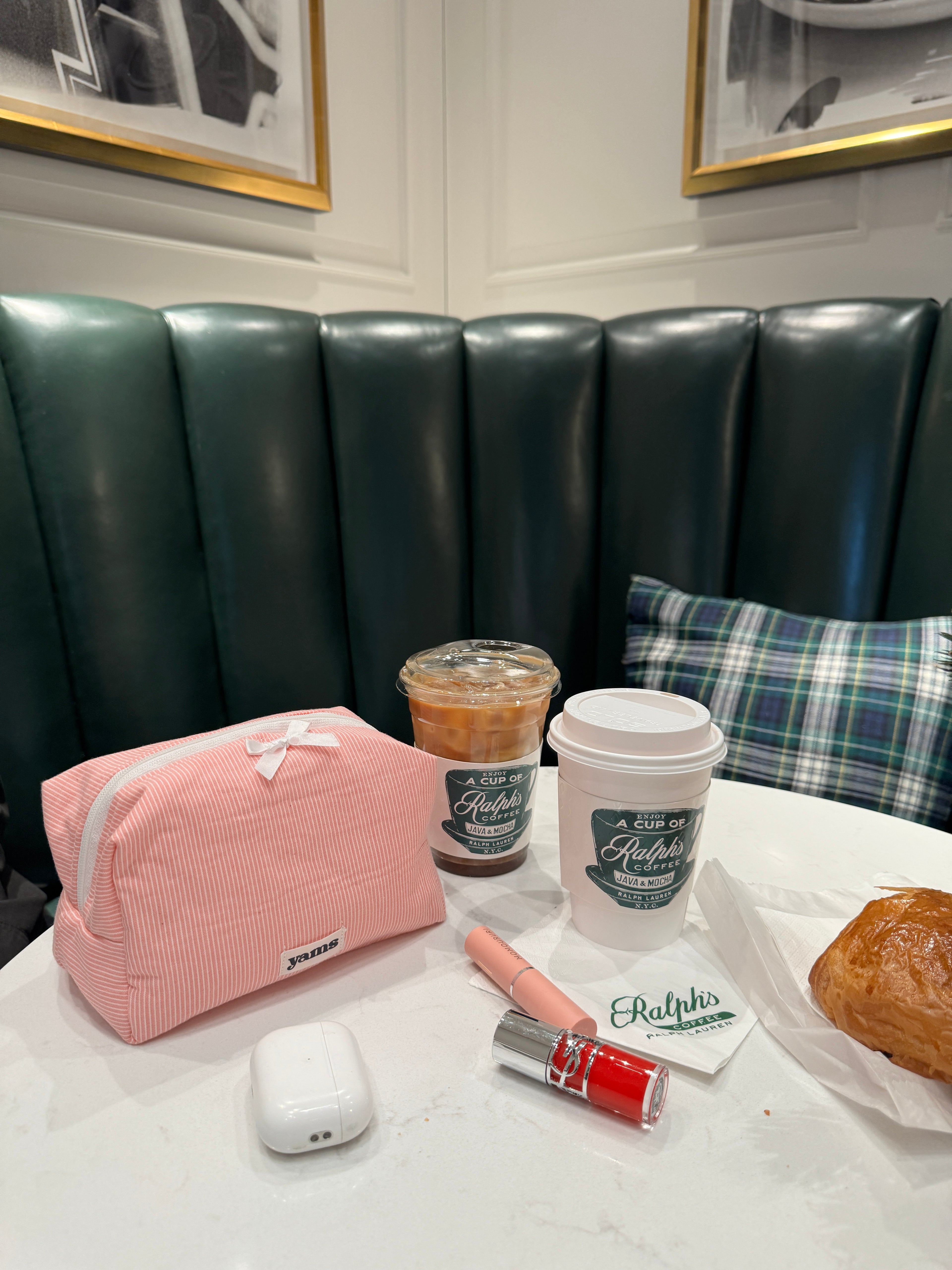 Pink Stripes Beauty Bag