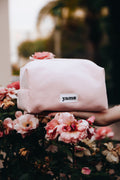 Pink Corduroy Makeup Bag